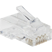 Tripp Lite by Eaton Cat6 RJ45 Pass-Through UTP Modular Plug, 100 Pack - N232-100-UTP