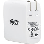 Tripp Lite by Eaton Compact 1-Port USB-C Wall Charger - GaN Technology, 100W PD3.0 Charging, White - U280-W01-100C1G