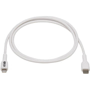 Tripp Lite series USB-C to Lightning Sync/Charge Cable (M/M), MFi Certified, White, 1 m (3.3 ft.) - M102-01M-WH
