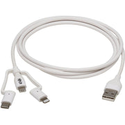 Tripp Lite by Eaton Safe-IT M101AB-004-LMCW Lightning/Micro-USB/USB/USB-C Data Transfer Cable - M101AB-004-LMCW