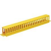 Tripp Lite by Eaton Horizontal Cable Manager - Finger Duct with Cover, Yellow, 1U - SRCABLEDUCT1UFC