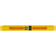 Tripp Lite by Eaton Horizontal Cable Manager - Finger Duct with Cover, Yellow, 1U - SRCABLEDUCT1UFC