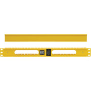 Tripp Lite by Eaton Horizontal Cable Manager - Finger Duct with Cover, Yellow, 1U - SRCABLEDUCT1UFC