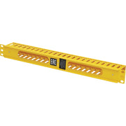 Tripp Lite by Eaton Horizontal Cable Manager - Finger Duct with Cover, Yellow, 1U - SRCABLEDUCT1UFC