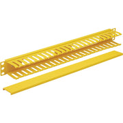 Tripp Lite by Eaton Horizontal Cable Manager - Finger Duct with Cover, Yellow, 1U - SRCABLEDUCT1UFC