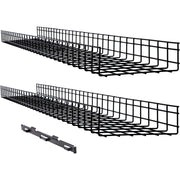 Tripp Lite by Eaton Wire Mesh Cable Tray - 300 x 100 x 1500 mm (12 in. x 4 in. x 5 ft.), 2-Pack - SRWB12410X2STR