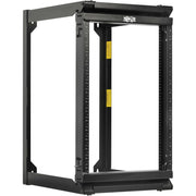 Tripp Lite by Eaton SmartRack 16U Wall-Mount 2-Post Open Frame Rack, Hinged Front, Heavy Duty