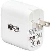 Tripp Lite by Eaton Compact USB-C Wall Charger - GaN Technology, 65W PD Charging, White - U280-W01-65C1-G