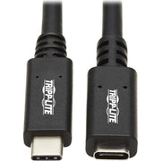 Tripp Lite by Eaton U421-006 USB-C Extension Cable, M/F, Black, 6 ft. (1.8 m) - U421-006