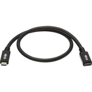 U421-20N-G2_Tripp Lite by Eaton U421-20N-G2 USB-C Extension Cable, M/F, Black, 20 in. (0.5 m)