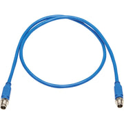 Tripp Lite by Eaton NM12-601-01M-BL M12 X-Code Cat6 Ethernet Cable, M/M, Blue, 1 m (3.3 ft.) - NM12-601-01M-BL