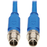 Tripp Lite by Eaton NM12-601-01M-BL M12 X-Code Cat6 Ethernet Cable, M/M, Blue, 1 m (3.3 ft.)