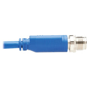 Tripp Lite by Eaton NM12-601-02M-BL M12 X-Code Cat6 Ethernet Cable, M/M, Blue, 2 m (6.6 ft.) - NM12-601-02M-BL