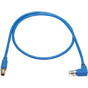 Tripp Lite by Eaton NM12-603-01M-BL M12 X-Code Cat6 Ethernet Cable, M/M, Blue, 1 m (3.3 ft.) - NM12-603-01M-BL
