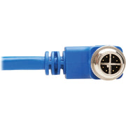 Tripp Lite by Eaton NM12-603-01M-BL M12 X-Code Cat6 Ethernet Cable, M/M, Blue, 1 m (3.3 ft.) - NM12-603-01M-BL