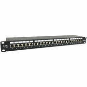 Tripp Lite by Eaton 24-Port Cat6a Shielded Patch Panel - 10 Gbps, STP, 110 Punch Down, RJ45, 1U, TAA