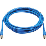 Tripp Lite by Eaton NM12-6A1-05M-BL M12 X-Code Cat6a 10G Ethernet Cable, M/M, Blue, 5 m (16.4 ft.)