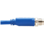 Tripp Lite by Eaton NM12-6A3-02M-BL M12 X-Code Cat6a 10G Ethernet Cable, M/M, Blue, 2 m (6.6 ft.) - NM12-6A3-02M-BL