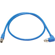 Tripp Lite by Eaton NM12-6A3-02M-BL M12 X-Code Cat6a 10G Ethernet Cable, M/M, Blue, 2 m (6.6 ft.)