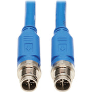 Tripp Lite by Eaton NM12-6A1-02M-BL M12 X-Code Cat6a 10G Ethernet Cable, M/M, Blue, 2 m (6.6 ft.)