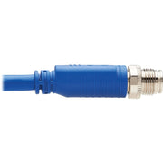 Tripp Lite by Eaton NM12-6A1-02M-BL M12 X-Code Cat6a 10G Ethernet Cable, M/M, Blue, 2 m (6.6 ft.) - NM12-6A1-02M-BL