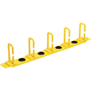 Tripp Lite by Eaton Horizontal Cable Manager - Flexible Rings, Yellow, 1U - SRCABLERING1UFC