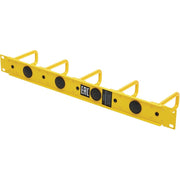 Tripp Lite by Eaton Horizontal Cable Manager - Flexible Rings, Yellow, 1U - SRCABLERING1UFC