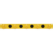 Tripp Lite by Eaton Horizontal Cable Manager - Flexible Rings, Yellow, 1U - SRCABLERING1UFC