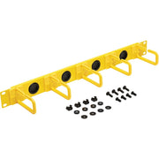 Tripp Lite by Eaton Horizontal Cable Manager - Flexible Rings, Yellow, 1U - SRCABLERING1UFC