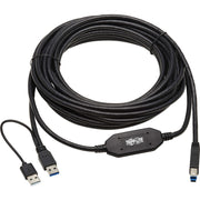 Tripp Lite by Eaton USB Active Repeater Cable - USB-A to USB-B (M/M), USB 3.2 Gen 1, 25 ft. (7.6 m) - U328-025-1
