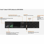 Vertiv Liebert GXT5 Lithium-Ion Online UPS 1000VA/1000W 120V Tower/Rack UPS - GXT5LI-1000LVRT2UXL