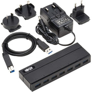 Tripp Lite by Eaton 7-Port USB-A Mini Hub - USB 3.2 Gen 1, International Plug Adapters - U360-007-INT