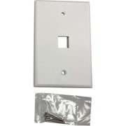 Tripp Lite by Eaton Safe-IT 1-Port Single-Gang Keystone Wall Plate, Antibacterial, Ivory Matte, TAA - N042AB-001-IVM