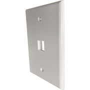 Tripp Lite by Eaton Safe-IT 1-Port Single-Gang Keystone Wall Plate, Antibacterial, Ivory Matte, TAA - N042AB-001-IVM