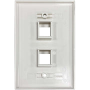 Tripp Lite by Eaton Safe-IT 2-Port Single-Gang Keystone Wall Plate, Antibacterial, Ivory Gloss, TAA - N042AB-002-IVG