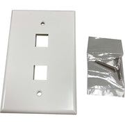 Tripp Lite by Eaton Safe-IT 2-Port Single-Gang Keystone Wall Plate, Antibacterial, Ivory Gloss, TAA - N042AB-002-IVG