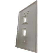 Tripp Lite by Eaton Safe-IT 2-Port Single-Gang Keystone Wall Plate, Antibacterial, Ivory Gloss, TAA - N042AB-002-IVG