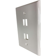 Tripp Lite by Eaton Safe-IT 2-Port Single-Gang Keystone Wall Plate, Antibacterial, Ivory Gloss, TAA - N042AB-002-IVG