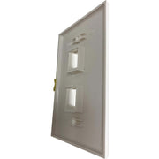 Tripp Lite by Eaton Safe-IT 2-Port Single-Gang Keystone Wall Plate, Antibacterial, Ivory Matte, TAA - N042AB-002-IVM