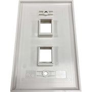 Tripp Lite by Eaton Safe-IT 2-Port Single-Gang Keystone Wall Plate, Antibacterial, Ivory Matte, TAA - N042AB-002-IVM