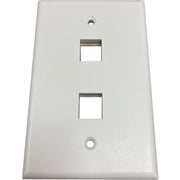 Tripp Lite by Eaton Safe-IT 2-Port Single-Gang Keystone Wall Plate, Antibacterial, Ivory Matte, TAA