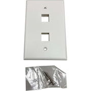 Tripp Lite by Eaton Safe-IT 2-Port Single-Gang Keystone Wall Plate, Antibacterial, Ivory Matte, TAA - N042AB-002-IVM