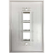 Tripp Lite by Eaton Safe-IT 3-Port Single-Gang Keystone Wall Plate, Antibacterial, Ivory Matte, TAA - N042AB-003-IVM