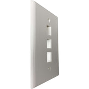 Tripp Lite by Eaton Safe-IT 3-Port Single-Gang Keystone Wall Plate, Antibacterial, Ivory Matte, TAA - N042AB-003-IVM