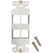 Tripp Lite by Eaton N042DAB-004V-IV 4-Port Antibacterial Wall-Mount Insert, Ivory