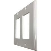 Tripp Lite by Eaton Safe-IT Double-Gang Antibacterial Wall Plate, Decora Style, Ivory, TAA - N042DAB-002-IV