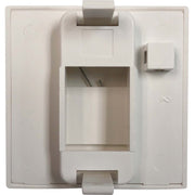 Tripp Lite by Eaton 1-Port European-Style Insert, Unloaded Shuttered Module, 45 x 45 mm, White - N042E-WM1-S