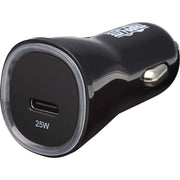 Tripp Lite by Eaton USB Car Charger - 25W PD Charging, USB-C, Black - U280-C01-25-1B