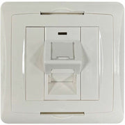 Tripp Lite by Eaton 1-Port UK-Style Wall Plate, Unloaded Shuttered Angled Module, White