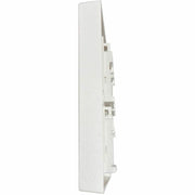 Tripp Lite by Eaton 4-Port UK-Style Keystone Wall Plate, Unloaded Shuttered Module, White - N042U-W04-S